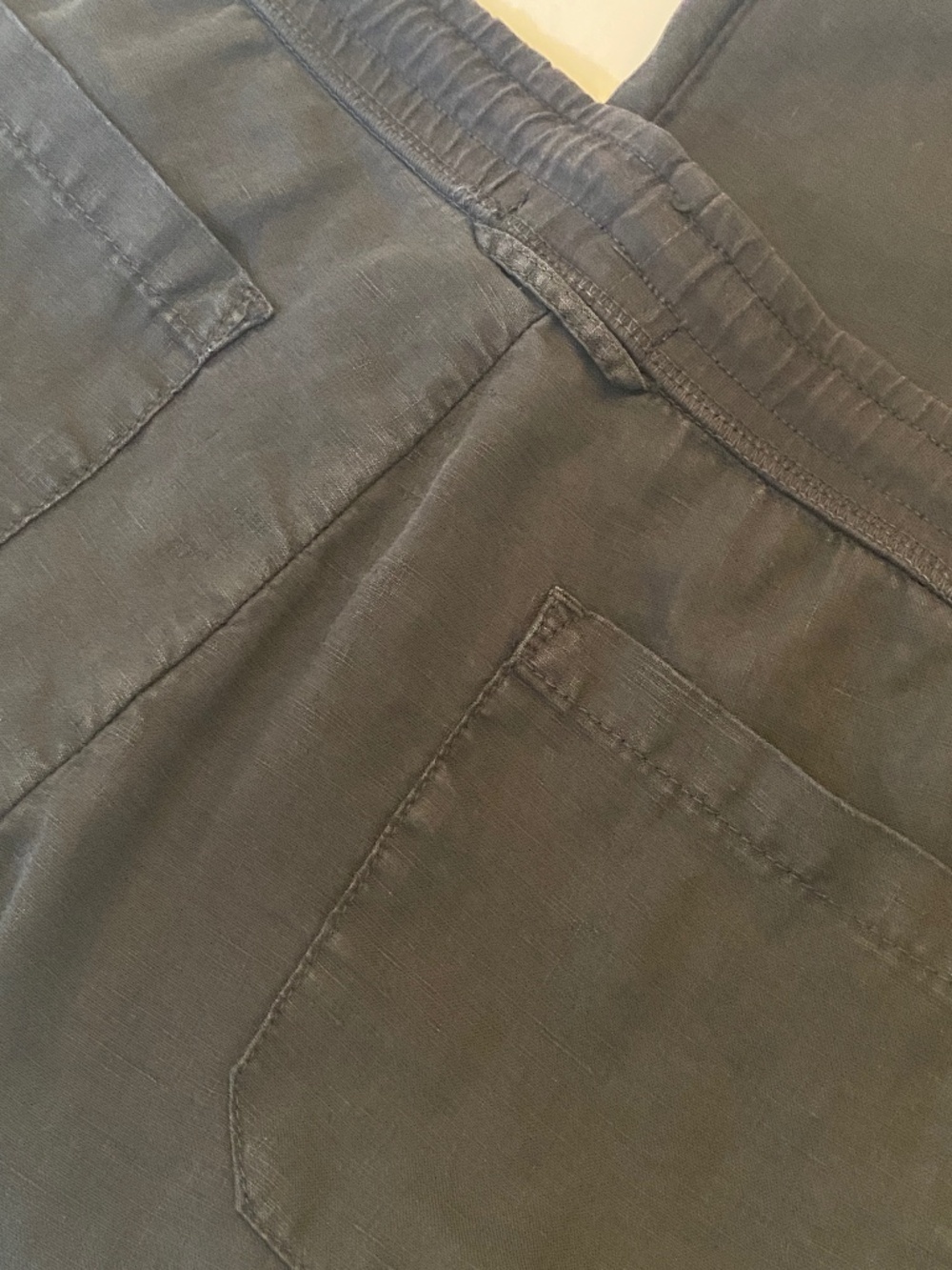 JAMES PERSE Made in USA Relaxed Linen Pants Drawstring in Black Size 2 (Medium) - Picture 7 of 15